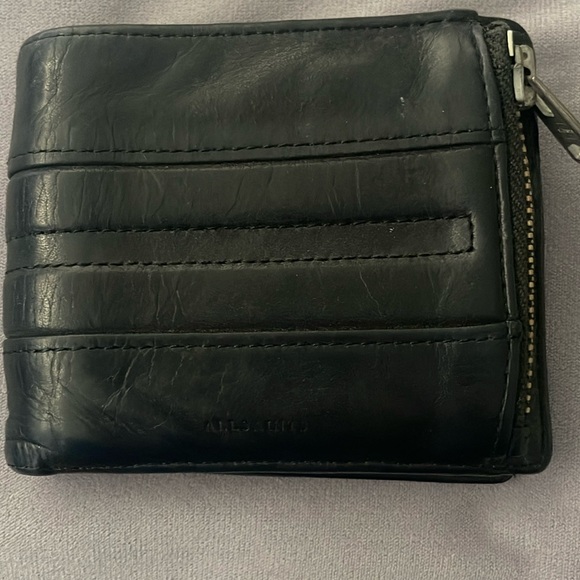 All saints men wallet in black leather - Picture 1 of 4